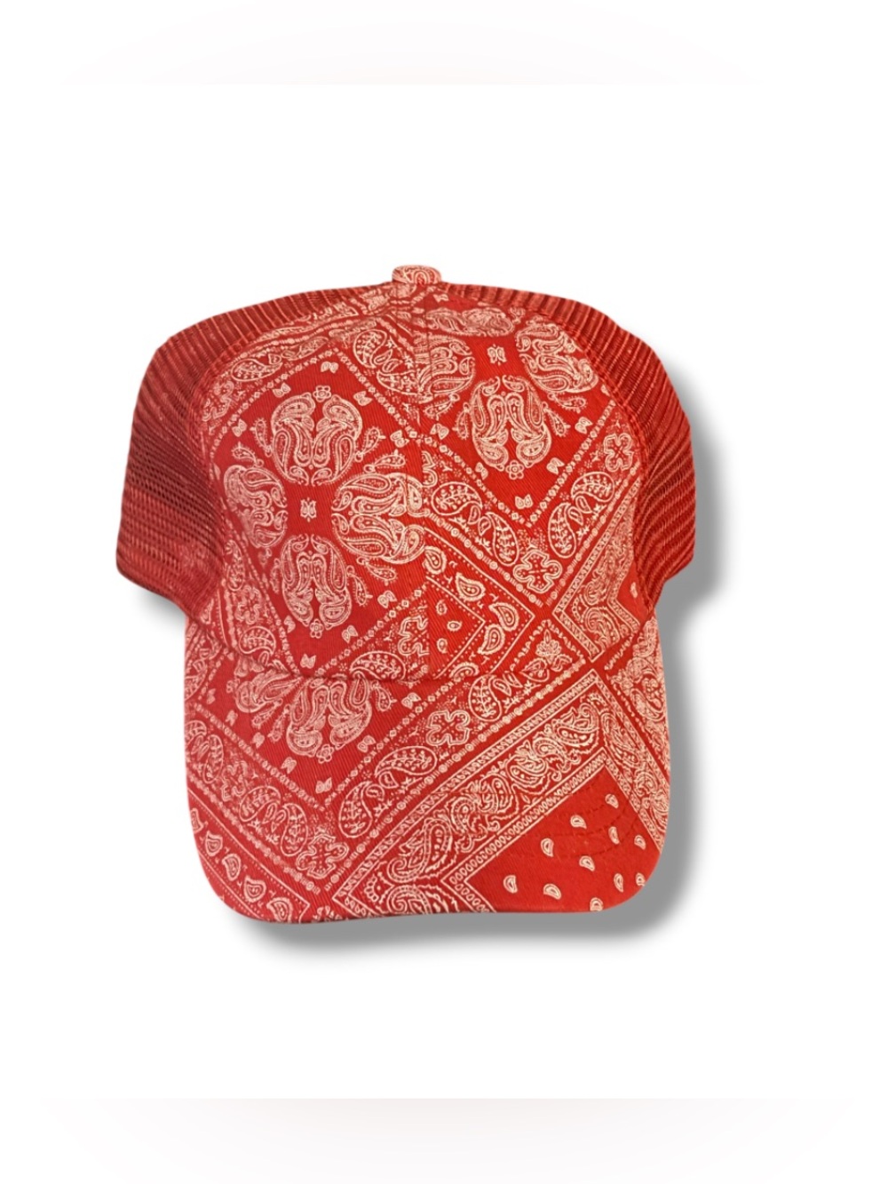 Red & White Bandana Style Cap